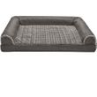 FurHaven Luxe Fur & Performance Linen Cooling Gel Sofa Bed - Charcoal (Large)