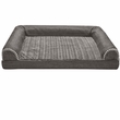 FurHaven Luxe Fur & Performance Linen Memory Top Sofa Bed - Charcoal (Large)