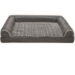 FurHaven Luxe Fur & Performance Linen Orthopedic Sofa Bed - Charcoal (Medium)