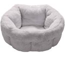 FurHaven Luxury Fur Warming Hi-Lo Cuddler Bed - Gray (Medium)