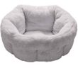 FurHaven Luxury Fur Warming Hi-Lo Cuddler Bed - Gray (Medium)