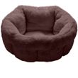 FurHaven Luxury Fur Warming Hi-Lo Cuddler Bed - Sable Brown (Medium)
