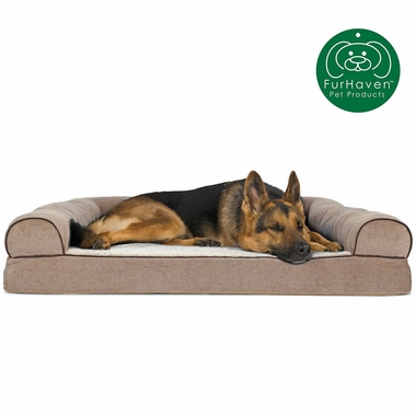 FURHAVEN-MEMORY-TOP-BED-CHENILLE-CREAM-MEDIUM