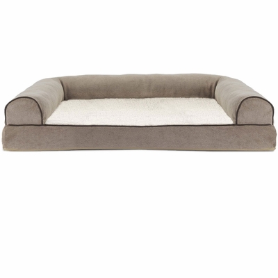 FURHAVEN-MEMORY-TOP-BED-CHENILLE-CREAM-SMALL