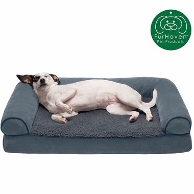 FURHAVEN-MEMORY-TOP-BED-CHENILLE-ORION-BLUE-MEDIUM