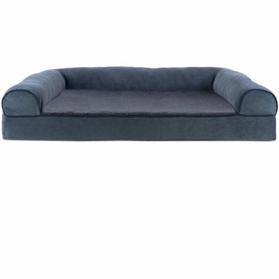 FURHAVEN-MEMORY-TOP-BED-CHENILLE-ORION-BLUE-SMALL