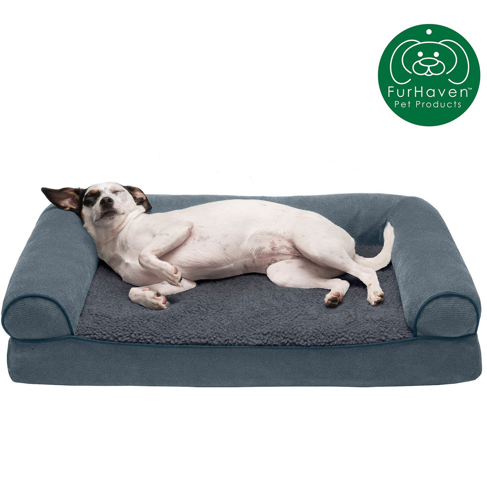 FURHAVEN-MEMORY-TOP-BED-CHENILLE-ORION-BLUE-SMALL