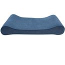 Furhaven Microvelvet Luxe Lounger Gel Top Pet Bed - Stellar Blue (Large)