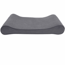 Furhaven Microvelvet Luxe Lounger Memory Top Pet Bed - Gray (Medium)