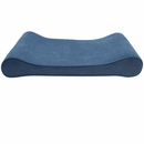 Furhaven Microvelvet Luxe Lounger Memory Top Pet Bed - Stellar Blue (Giant)
