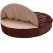 FurHaven Microvelvet Snuggery Gel Top Foam Pet Bed - Espresso (44")