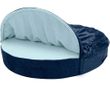 FurHaven Microvelvet Snuggery Gel Top Foam Pet Bed - Navy (18")