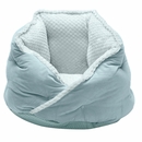 FurHaven Minky Faux Fur & Velvet Calming Hug Bed - Aquamarine (Medium)