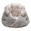 FurHaven Minky Faux Fur & Velvet Calming Hug Bed - Silver Gray (Medium)
