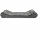 Furhaven Minky Plush & Velvet Luxe Lounger Gel Top Pet Bed - Gray (Large)