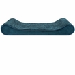 Furhaven Minky Plush & Velvet Luxe Lounger Gel Top Pet Bed - Spruce Blue (Medium)