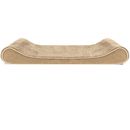 Furhaven Minky Plush & Velvet Luxe Lounger Memory Top Pet Bed - Camel (Medium)