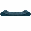 Furhaven Minky Plush & Velvet Luxe Lounger Memory Top Pet Bed - Spruce Blue (Giant)