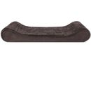 Furhaven Minky Plush & Velvet Luxe Lounger Orthopedic Pet Bed - Espresso (Large)