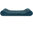 Furhaven Minky Plush & Velvet Luxe Lounger Orthopedic Pet Bed - Spruce Blue (Giant)
