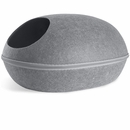 FurHaven Oval Felt Cubby with Paw Cut-out - Heather Gray (Small)