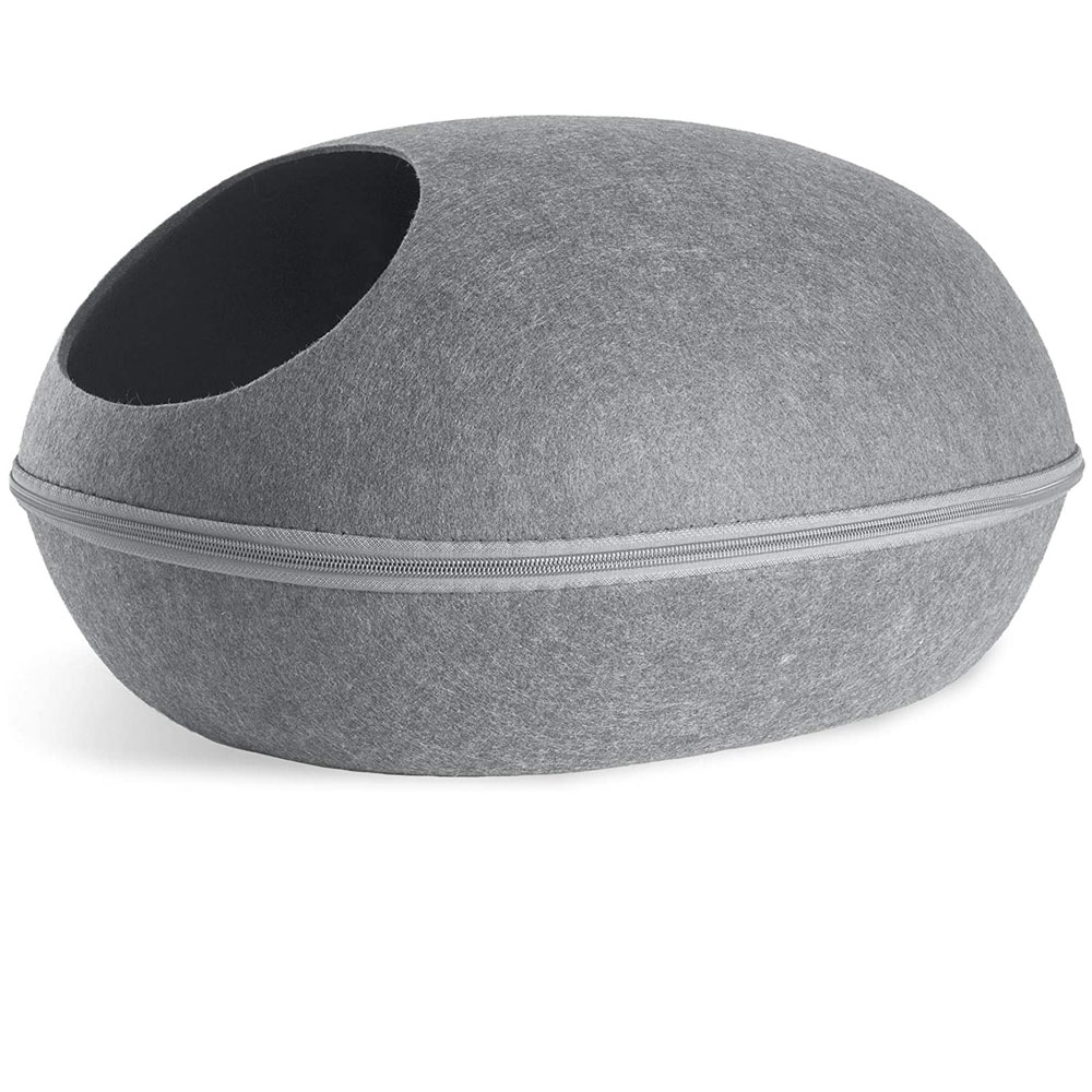 FURHAVEN-OVAL-FELT-CUBBY-WITH-PAW-CUT-OUT-HEATHER-GRAY