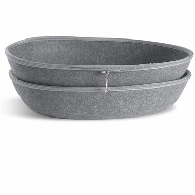 FURHAVEN-OVAL-FELT-CUBBY-WITH-PAW-CUT-OUT-HEATHER-GRAY