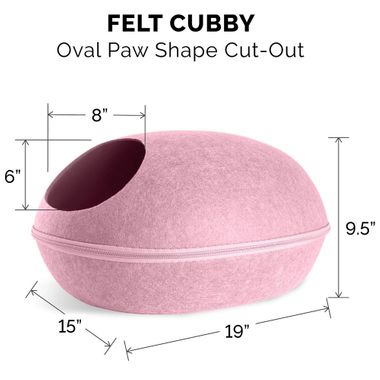 FURHAVEN-OVAL-FELT-CUBBY-WITH-PAW-CUT-OUT-LIGHT-PINK