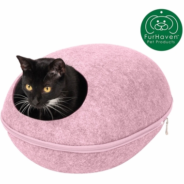 FURHAVEN-OVAL-FELT-CUBBY-WITH-PAW-CUT-OUT-LIGHT-PINK