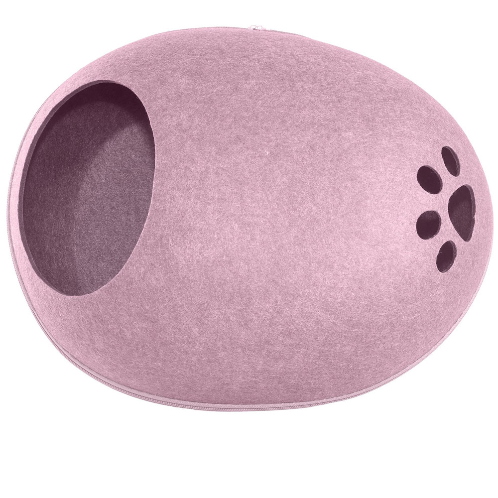 FURHAVEN-OVAL-FELT-CUBBY-WITH-PAW-CUT-OUT-LIGHT-PINK