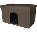FurHaven Pet House Ottoman - Coconut Brown Solid (Large)
