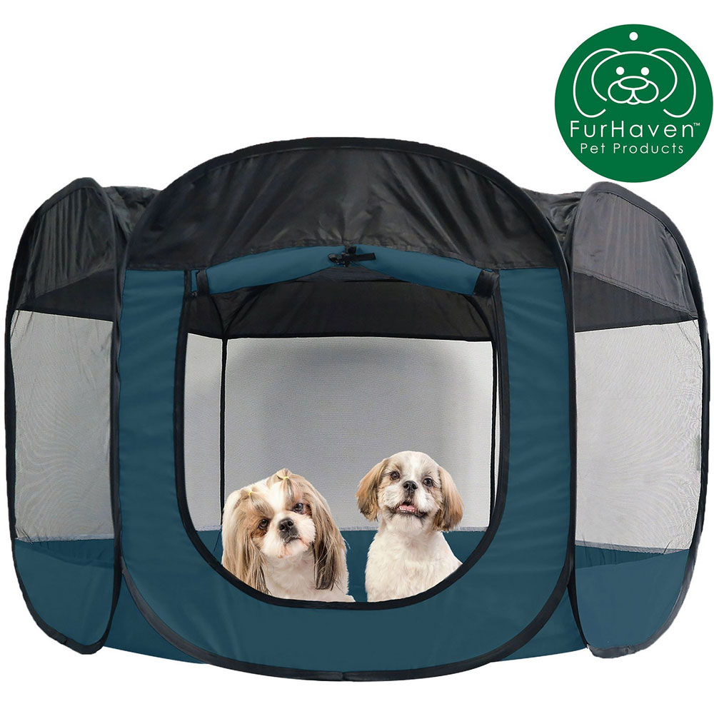 FURHAVEN-PLAYPEN-SAILOR-BLUE-MEDIUM
