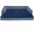 FurHaven Plush & Decor Comfy Couch Memory Top Sofa-Style Pet Bed - Diamond Blue (Jumbo)