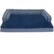 FurHaven Plush & Decor Comfy Couch Memory Top Sofa-Style Pet Bed - Diamond Blue (Large)