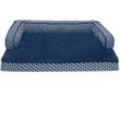 FurHaven Plush & Decor Comfy Couch Memory Top Sofa-Style Pet Bed - Diamond Blue (Medium)