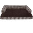 FurHaven Plush & Decor Comfy Couch Memory Top Sofa-Style Pet Bed - Diamond Brown (Large)