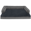 FurHaven Plush & Decor Comfy Couch Memory Top Sofa-Style Pet Bed - Diamond Gray (Medium)