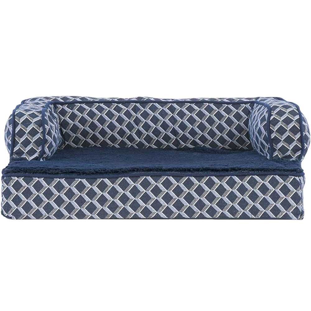 FURHAVEN-COMFY-COUCH-ORTHOPEDIC-BED-BLUE-LARGE