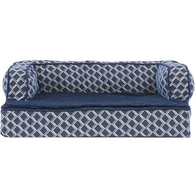 FURHAVEN-COMFY-COUCH-ORTHOPEDIC-BED-BLUE-LARGE