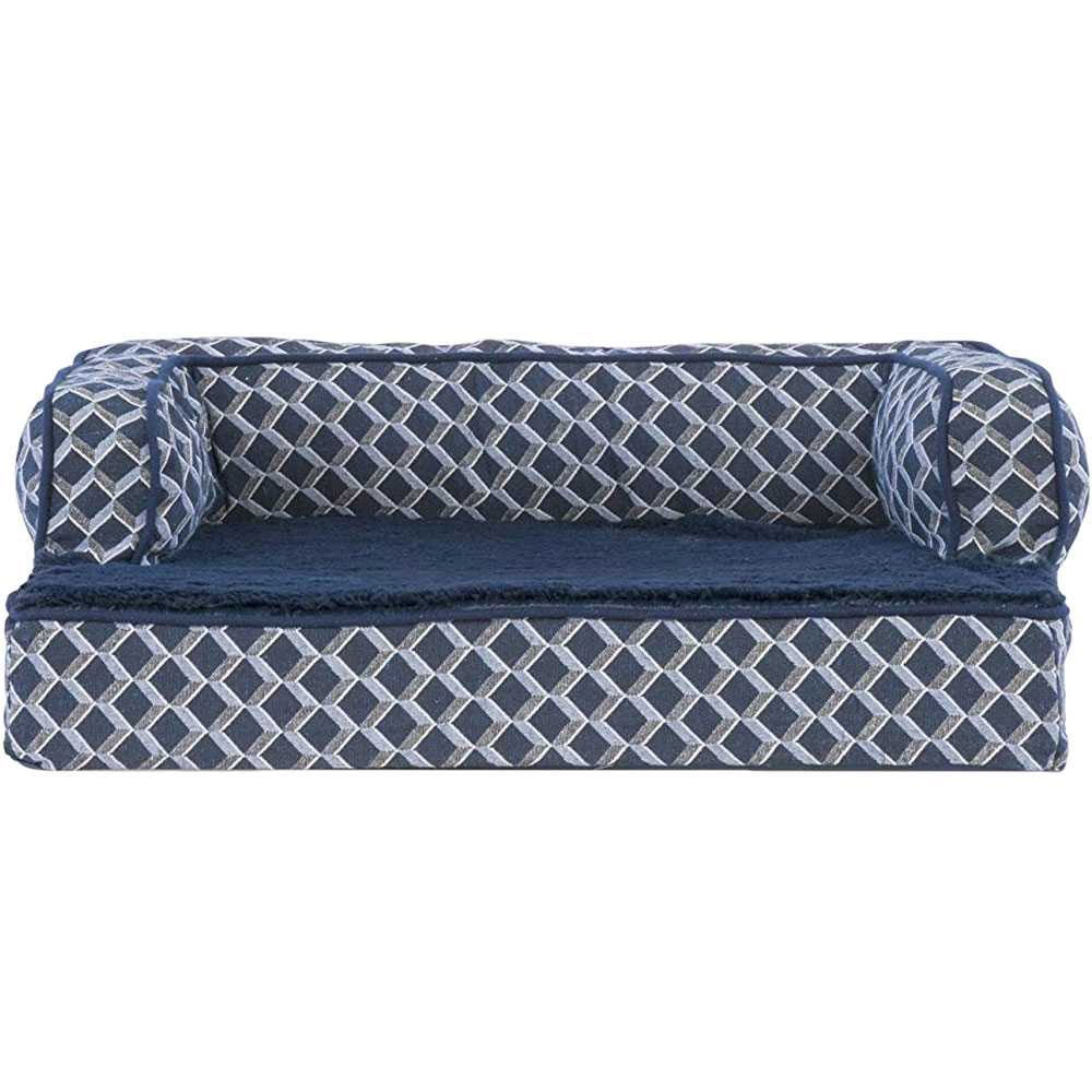 FURHAVEN-COMFY-COUCH-ORTHOPEDIC-BED-BLUE-SMALL