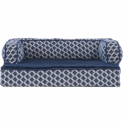 FURHAVEN-COMFY-COUCH-ORTHOPEDIC-BED-BLUE-SMALL