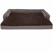 FurHaven Plush & Decor Comfy Couch Orthopedic Sofa-Style Pet Bed - Diamond Brown (Jumbo Plus)