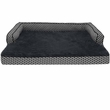 FurHaven Plush & Decor Comfy Couch Orthopedic Sofa-Style Pet Bed - Diamond Gray (Jumbo Plus)