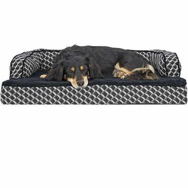 FURHAVEN-COMFY-COUCH-ORTHOPEDIC-BED-GRAY-SMALL
