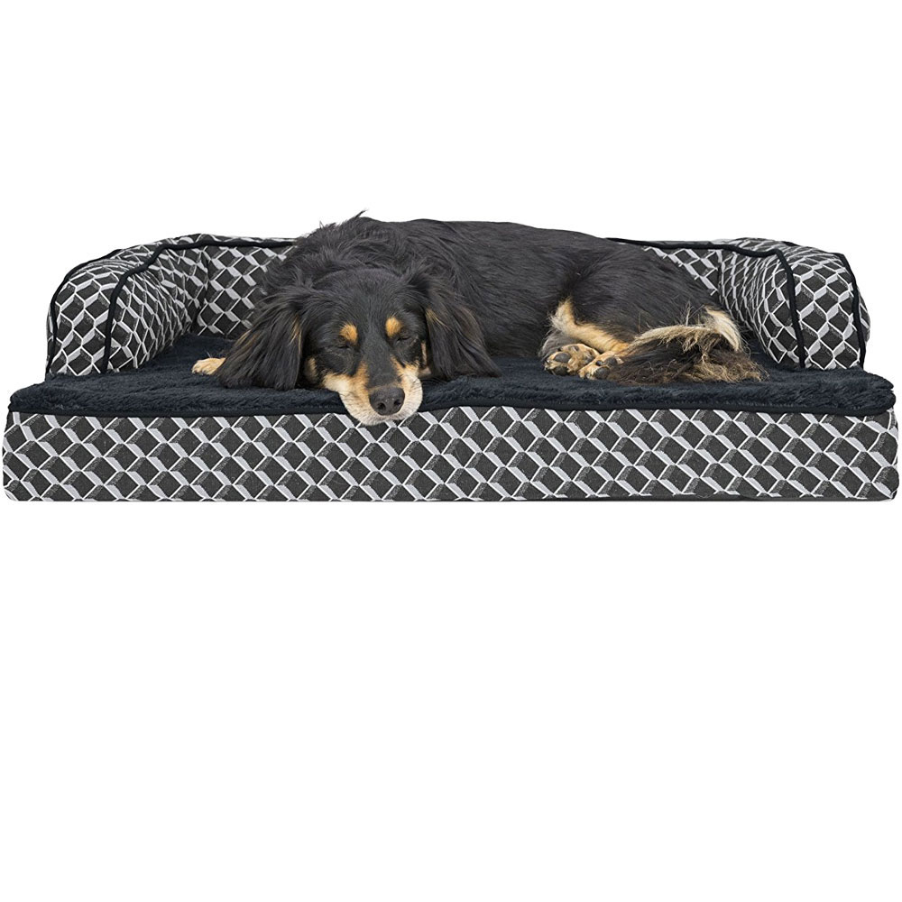 FURHAVEN-COMFY-COUCH-ORTHOPEDIC-BED-GRAY-SMALL