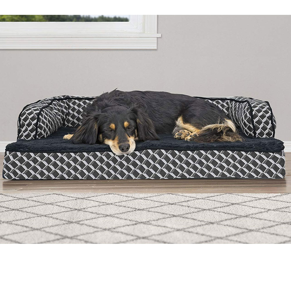 FURHAVEN-COMFY-COUCH-ORTHOPEDIC-BED-GRAY-SMALL
