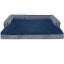 FurHaven Plush & Decor Comfy Couch Pillow Sofa-Style Pet Bed - Diamond Blue (Medium)