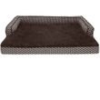 FurHaven Plush & Decor Comfy Couch Pillow Sofa-Style Pet Bed - Diamond Brown (Large)