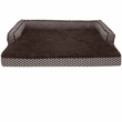 FurHaven Plush & Decor Comfy Couch Pillow Sofa-Style Pet Bed - Diamond Brown (Small)