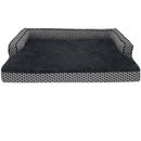 FurHaven Plush & Decor Comfy Couch Pillow Sofa-Style Pet Bed - Diamond Gray (Jumbo)
